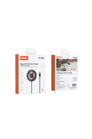 PL-W01 15W MANYETİK WİRELESS TYPE-C ŞARJ CİHAZI