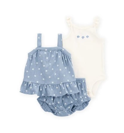 Carters Kız Bebek Alt Üst Set 1S529110 Mavi