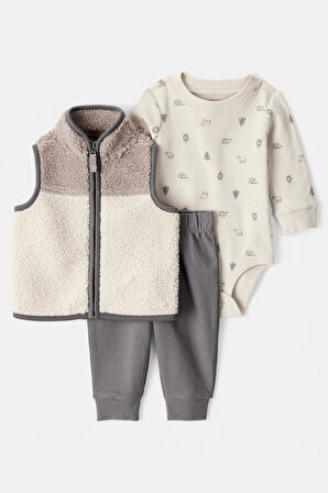 Erkek Bebek Yelekli Set CTR-1T752110