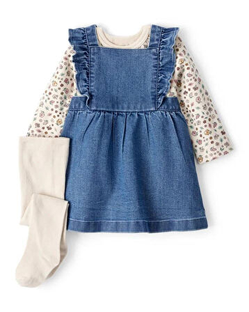 Kız Bebek Salopet Set CTR-1T600510