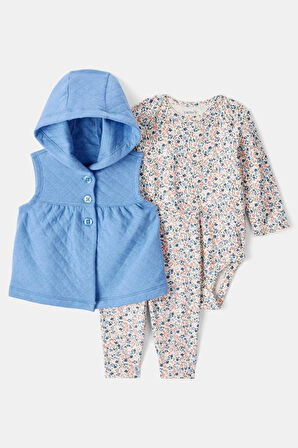 Kız Bebek Yelekli Set CTR-1T547610