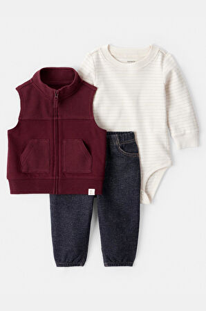 Erkek Bebek Yelekli Set CTR-1U194710