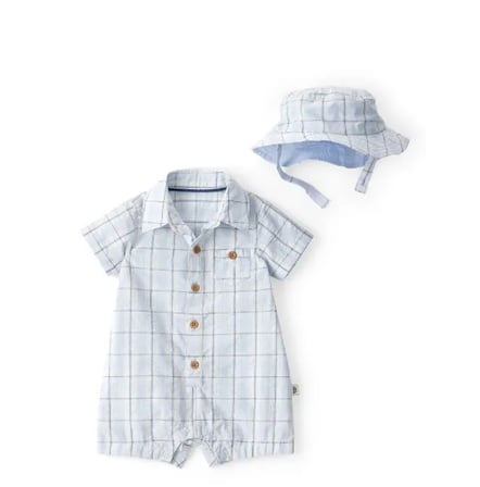 Carters Erkek Bebek Kısa Tulum 1U634210 Mavi