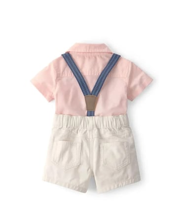 carters erkek bebek body şort set 1u634810 pembe