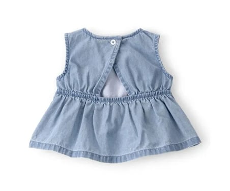 Carters Kız Bebek Body Şort Set 1U529310 Mavi