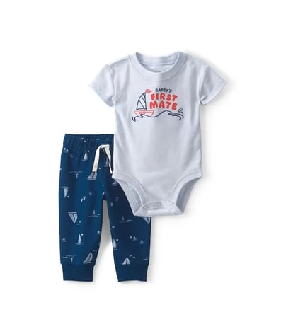 carters erkek bebek body pantolon set 1v070210 mavi