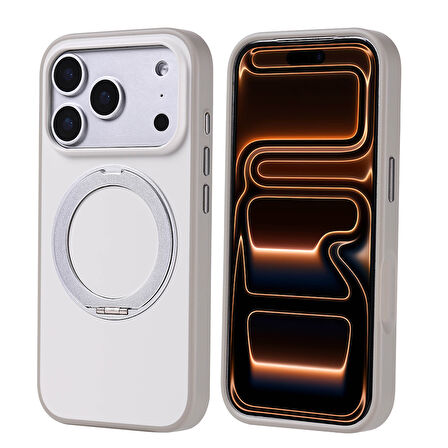 Gpack iPhone 17 Pro Max uyumlu Kılıf Proton Silikon M-Safe Şarj Özellikli Standlı