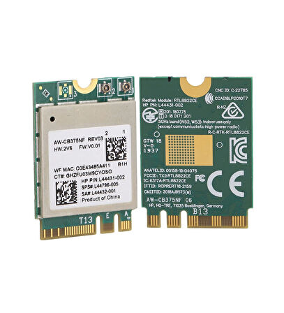 Realtek RTL8822CE 802.11ac/abgn PCIE WLAN With Bluetooth 5.0 Notebook WiFi Card