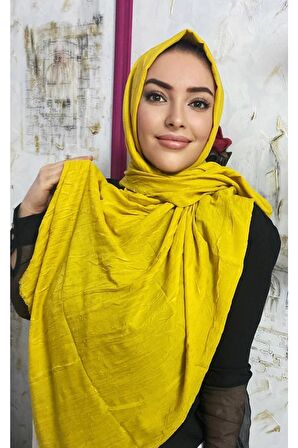 AlcanAvm Bambu Kraş Şal Hardal