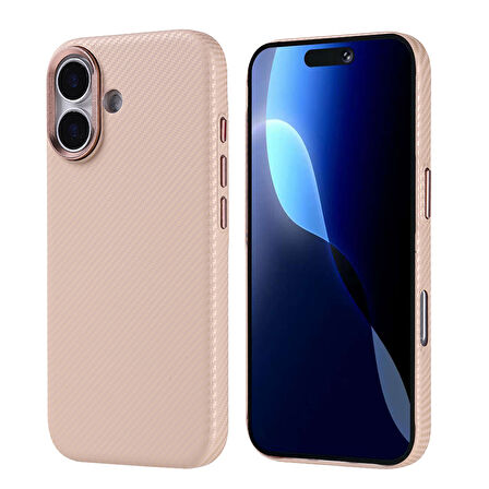 Gpack iPhone 17 uyumlu Kılıf Nekst Karbon Fiber Görünümlü M-Safe Şarj Özellikli
