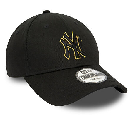 60435135-R New Era Metallıc Outlıne 9Forty Neyyan  Blkmtg Şapka Siyah