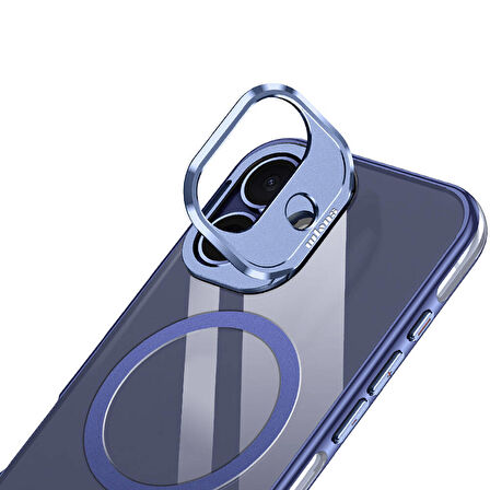 Gpack iPhone 16 uyumlu Kılıf Wlons Magsafeli Renkli Çerçeve Standlı Efsane Kapak