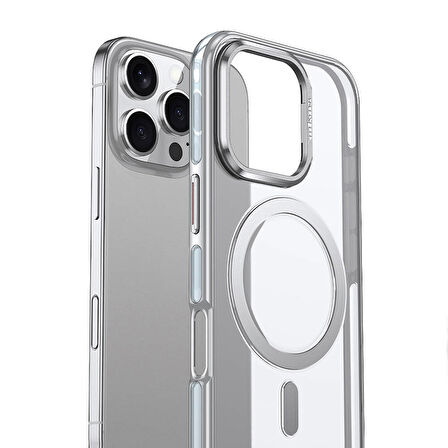 Gpack iPhone 16 Pro uyumlu Kılıf Wlons Magsafeli Renkli Çerçeve Standlı Efsane Kapak