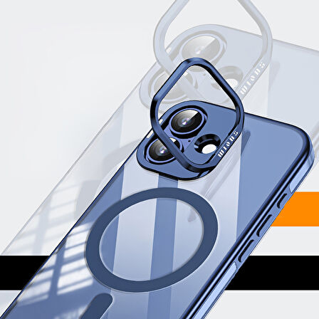 Gpack iPhone 17 uyumlu Kılıf Wlons Magsafeli Renkli Çerçeve Standlı Efsane Kapak