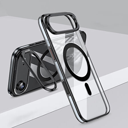 Gpack iPhone 17 Air uyumlu Kılıf Wlons Magsafeli Renkli Çerçeve Standlı Efsane Kapak