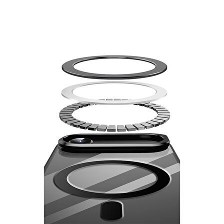 Gpack iPhone 17 Air uyumlu Kılıf Wlons Magsafeli Renkli Çerçeve Standlı Efsane Kapak