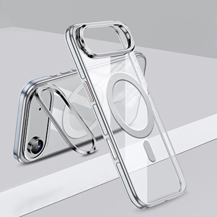 Gpack iPhone 17 Air uyumlu Kılıf Wlons Magsafeli Renkli Çerçeve Standlı Efsane Kapak