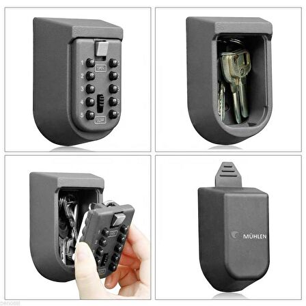 MÜHLEN Safe Key 9 | 10 Tuşlu Şifreli Çelik Anahtar Kasası