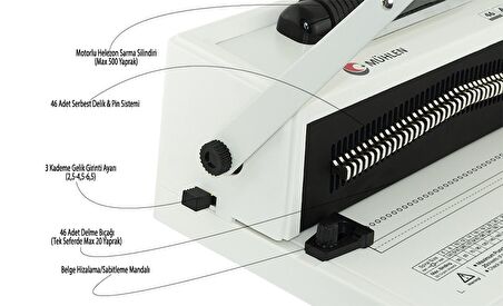 MÜHLEN H20A | Elektrikli Helezon Sarma, Delme & Ciltleme Makinesi