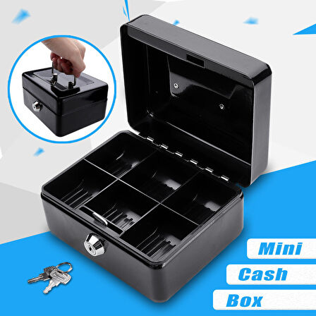 MÜHLEN Cash Box CB150 | Mini Boy Taşınabilir Para Kutusu (Siyah Renk)