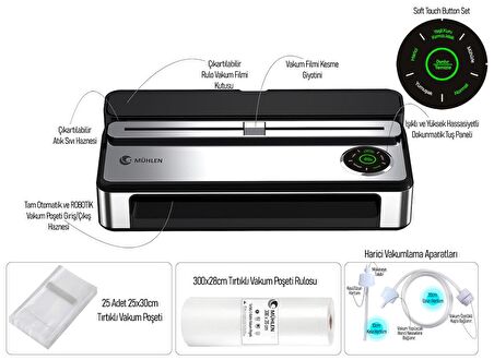 MÜHLEN V77 |Tam Otomatik Robotik Gıda Vakum Makinesi