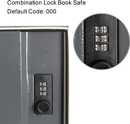 MÜHLEN Secret Safe 240-P | Büyük Boy Kitap Şekli Gizli & Şifreli Para ve Değerli Eşya Kasası