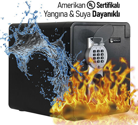 MÜHLEN Fire Safe YG 2087 | Ateşe ve Suya Dayanıklı Şifreli Çelik Para Kasası