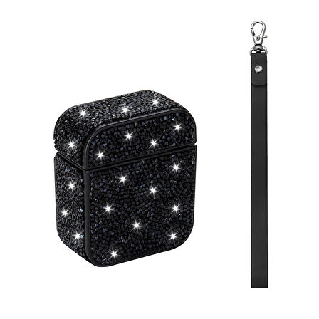 Gpack Airpods uyumlu Kulaklık Kılıfı Bilek Askı Aparatlı Simli Airbag 45