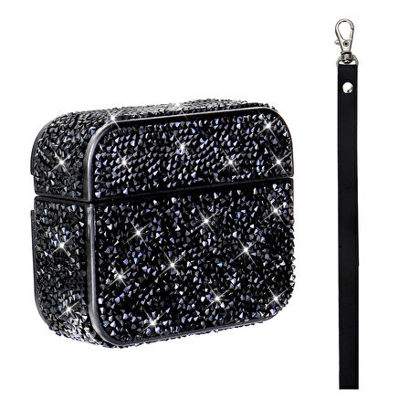 Gpack Airpods Pro uyumlu Kulaklık Kılıfı Bilek Askı Aparatlı Simli Airbag 45