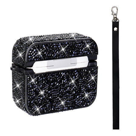 Gpack Airpods Pro 2 uyumlu Kulaklık Kılıfı Bilek Askı Aparatlı Simli Airbag 45