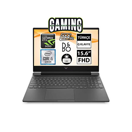 HP Victus Gaming 15-FA0011NT Intel Core i5 12450H 16GB 1TB SSD RTX3050 Windows 10 Pro 15.6" FHD 144Hz Taşınabilir Bilgisayar 80D33EAM2