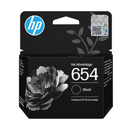 HP 654 Siyah Orijinal Mürekkep Kartuş 7FP39UE