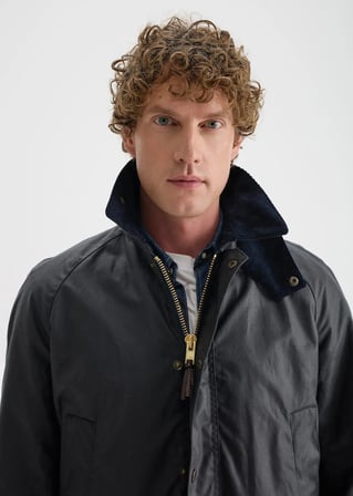 Barn Yağlı Ceket Navy Lacivert (Slim) / Barn Wax Jacket Navy (Slim)