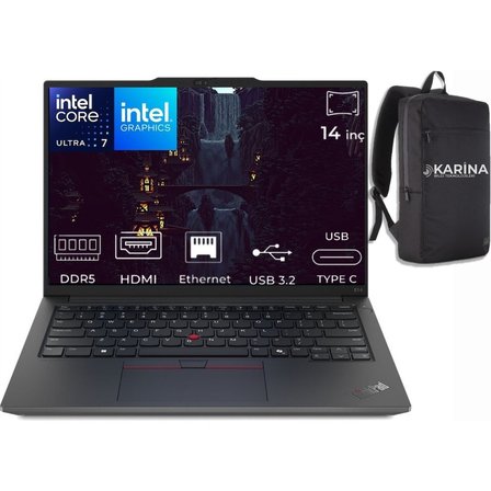 Lenovo Thinkpad E14 Gen 6 Ultra 7 155H 21M70031TX-057 48GB 512GB Arc Graphics Windows 11 Pro 14" Wuxga Taşınabilir Bilgisayar