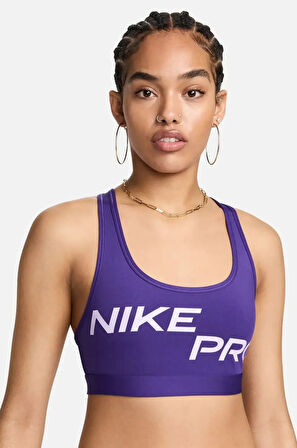 Nike Pro Swoosh Lıght Bra Kadın Mor Spor Sütyen