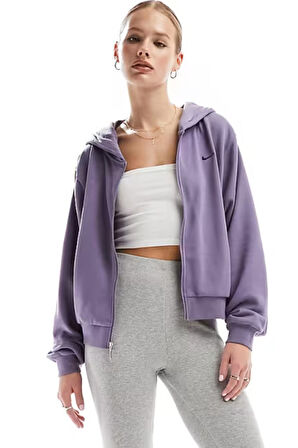 Nike Chill French Terry Full Zip Hoodie Kadın Bol Kesim Spor Sweatshrit