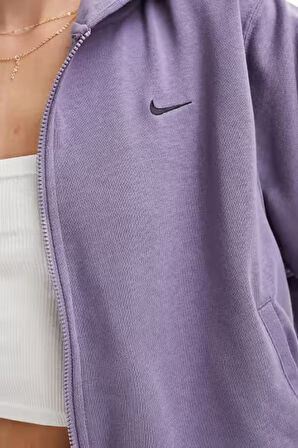 Nike Chill French Terry Full Zip Hoodie Kadın Bol Kesim Spor Sweatshrit