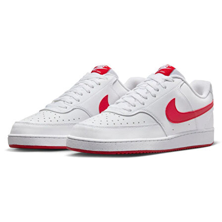Nike COURT VISION LO NN Erkek Sneaker BEYAZ KIRMIZI