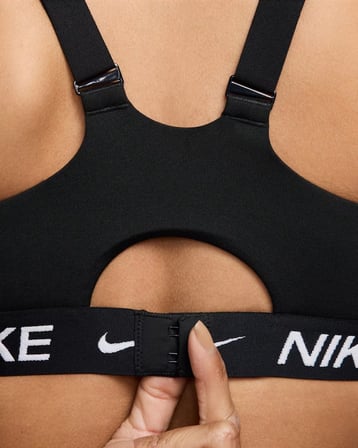 Nike Indy FD1068-011 Yüksek Destekli Pedli Ayarlanabilir Kadın Spor Sütyeni - Siyah