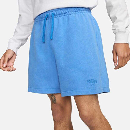 Club Fleece Short Fine 2.0 Bol Kesim Mavi Erkek Şort