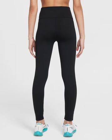Nike FZ5605-010 One Dri-FIT Yüksek Belli Genç Çocuk (Kız) Taytı - Siyah