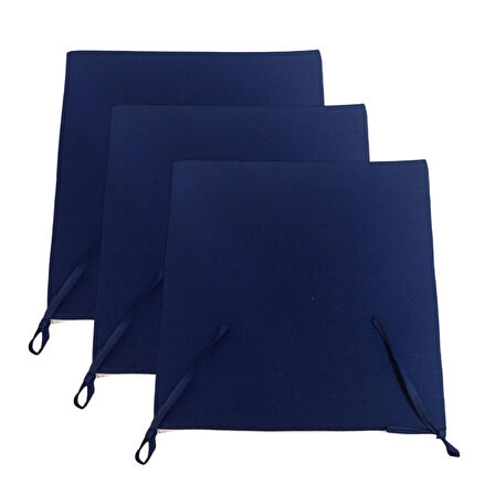 3'lü sünger*fermuarlı*yıkanabilir*sandalye minderi 