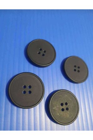 SİYAH MAT  POLYESTER DÜĞME 2,5 CM 1 PAKET 10 ADET