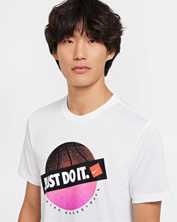 Dri-Fit Erkek Beyaz Basketbol Tişörtü