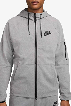 Nike Tech Fleece Full-Zip Hoodie Erkek Gri Spor Sweatshrit