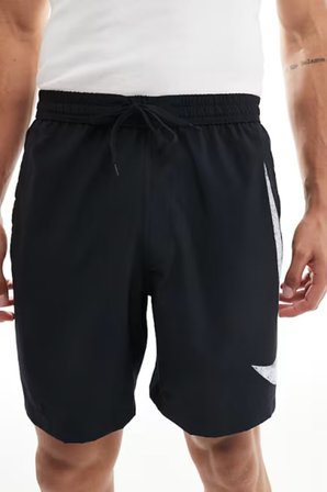 Nike Dri-Fit Training Swoosh Graphic 7 Inch Erkek Siyah Spor Şort