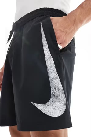 Nike Dri-Fit Training Swoosh Graphic 7 Inch Erkek Siyah Spor Şort