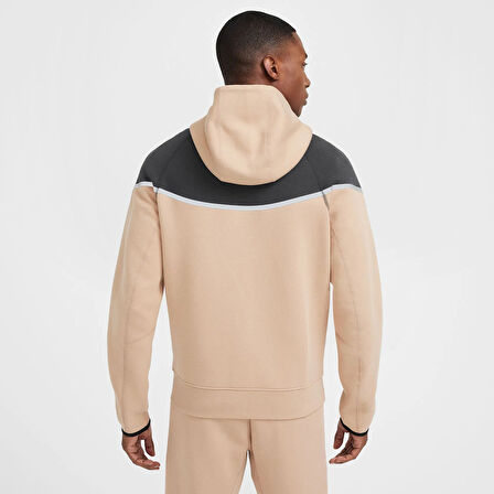 Nike Sportswear Tech Fleece Erkek Bej Sweatshirt (REFLEKTÖRLÜ)