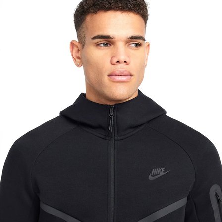 Nike M NK TCH FLC FZ WR Erkek Siyah Sweatshirts HV0949-010