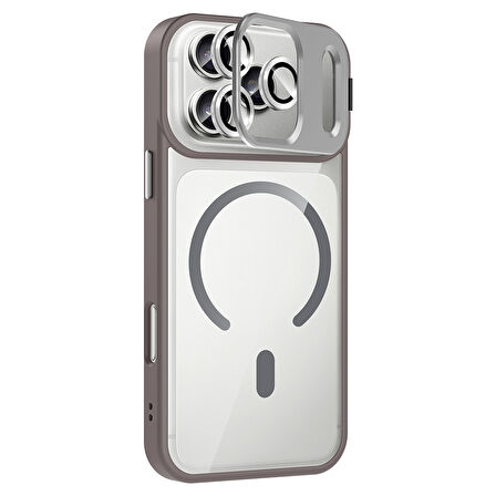 Gpack iPhone 17 Pro uyumlu Kılıf Standlı M-Safe Özellikli Etro Kapak  Lens Koruma